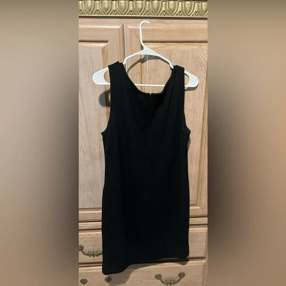 St. John Caviar black dress, size 12. Sleeveless with zip closure on back. - Picture 9 of 9